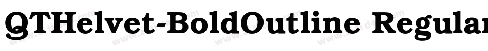 QTHelvet-BoldOutline Regular字体转换